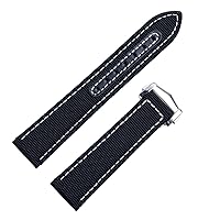 For Omega Strap Seamaster 300 AT150 Fabric Leather AQUA TERRA 150 Watchband Deployment Buckle 20mm 22mm Nylon Canvas Watch Band