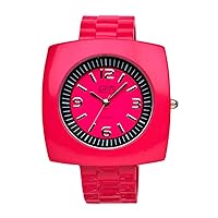 Eton Ladies Square Case Hot Pink Bangle Watch 2870-5