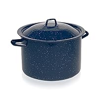 IMUSA C20666-1063310W 6-Quart Blue Speckled Enamel Stock Pot with Lid