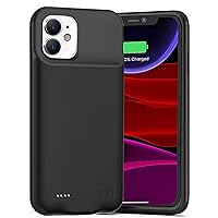 Battery Case for iPhone 11, 7000mAh Rechargeable Portable Power Charging Case for iPhone 11 (6.1 inch) Battery Pack Protective Charger Case (Black)