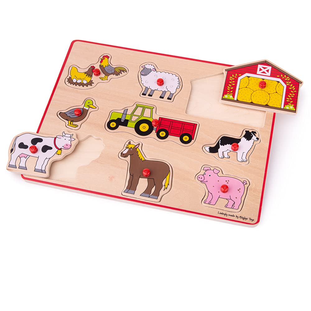 Bigjigs Toys Chunky Lift Out Puzzle - Farm