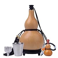 Natural Gourd Bottle,Outdoor Water Bottle,Wine Bottle,Can Be Used for Indoor Decoration,500ml-1500ml (1000ml, natural)