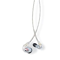 Shure SE425 PRO Wired Earbuds - Professional Sound Isolating Earphones with Detailed Sound, Dual-Driver Hybrid, Secure in-Ear Fit, Detachable Cable, Durable Quality - Clear (SE425-CL)