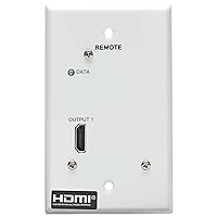 Tripp Lite HDMI Over Ethernet Cat6 Receiver, 1-Port Wall Plate - Up to 230 feet or 70.1 Meters - 4K 60Hz Video, HDR, 4:4:4, PoC, HDCP 2.2, TAA Compliant (B127A-1A0-FH)