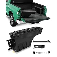 SCITOO Truck Bed Storage Tool Box Fit 180° Rotating For Nissan Frontier 2005-2019, For Nissan Titan 2004-2015 Left Side Waterproof Black
