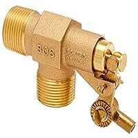 R400-3 Series Bob Brass Livestock Watering Float Valve Assembly with Stem and Swivel, 1/2