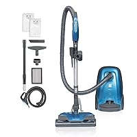 Kenmore Pet Friendly Lightweight Bagged Canister Vacuum Cleaner with Extended Telescoping Wand, HEPA, 2 Motors, Retractable Cord, and 4 Cleaning Tools, Blue