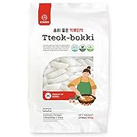 Korean Rice Cake Tteokbokki Stick, Vegan Non-GMO Gluten-Free Tteok Pre-sliced 떡볶이 21.16 oz by Somshi - 3 Individual Packs (3 Count, Pack of 1)