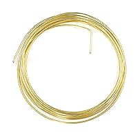 14k Gold Plated Jewelry Making & Beading Wire for Gemstone Wrapping, Art Craft DIY Cord NOT Tarnish 36 to 16 Gauges (17 Gauge, 50 feet)