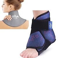 Hilph Cervical Ice Pack for Neck Pain and Ankle Ice Pack Wrap