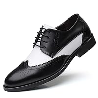 Men's Suede Oxford Pull Tap Lace Up Style Burnished Toe Shoe Anti Slip Business