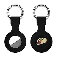 Tacos Airtag Holder Case Silicone Airtag Case with Keychain GPS Item Finders Accessories Airtag Tracker Cover 1PCS