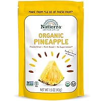 Natierra Nature's Organic Freeze-Dried Pineapples | Gluten Free & Vegan | 1.5 Ounce