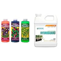 General Hydroponics Flora Series: FloraMicro, FloraBloom, FloraGro - 3-Part Hydroponic Nutrient System, 1 qt. Bottles & Botanicare Hydroguard Bacillus Root Inoculant, Quart