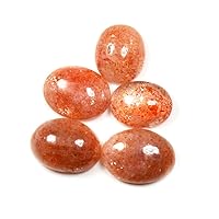 12X10 to 18X13 MM Natural Sunstone Loose Gemstone 5 Pcs Lot Oval Shape at Wholesale Price