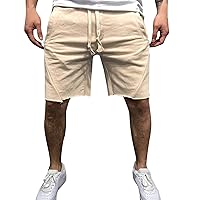 Shorts for Men Casual Drawstring Elastic Waist Outdoor Relaxed Fit Workout Short Athletic Jogging Golf Cargo Shorts