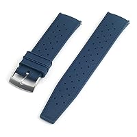 Quick Release Tropical Style FKM Rubber Watch Strap Band 18mm, 19mm, 20mm, 21mm, 22mm