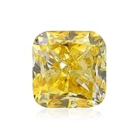 0.55 ct. GIA Certified Diamond, Cushion Cut, FVY - Fancy Vivid Yellow Color, SI1 Clarity Perfect Jewelry Rare Gift