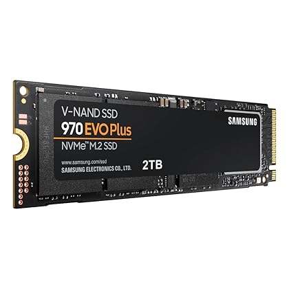 Samsung 970 EVO Plus SSD 2TB NVMe M.2 Internal Solid State Hard Drive, V-NAND Technology, Storage and Memory Expansion for Gaming, Graphics w/ Heat Control, Max Speed, MZ-V7S2T0B/AM