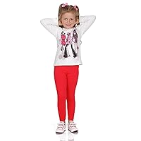 hi!mom Girls Cotton Leggings Kids Pants Plain Full Length Children Trousers Age 2-13