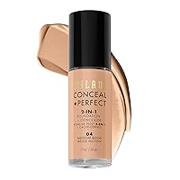 Milani Medium Beige Liquid Foundation Concealer - Flawless Complexion, Cruelty-Free, Covers Blemishes
