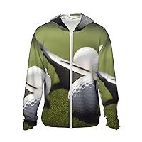 UPF50+ Golf Sun Protection Hoodie Jacket Quick Dry Long Sleeve Sun Shirt For Men Women