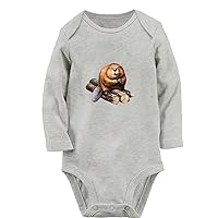 Ma! Milk? Funny Rompers, Animal Beaver Pattern Jumpsuits, Newborn Baby Bodysuits, Infant Outfits, Kids Long Clothes