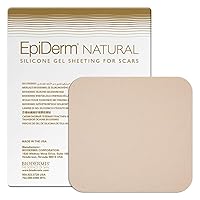 Epi-Derm Standard Silicone Scar Sheets, Ideal for C-Section, Tummy Tuck, Hysterectomy & Cardiac Surgery Scars, Premium Grade Scar Sheets, Comfortable & Reusable, 4.7 x 5.7 in - Natural