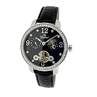 Gallucci Ladies Elegant Automatic Wrist Watch with Sun & Moon Phase, 24 Hours and Arabic Figure Display