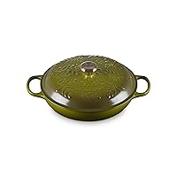 Le Creuset Olive Branch Collection Cast Iron Signature Round Braiser, 3.5 Qt., Olive