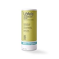 Lafe's Natural Deodorant | 2.25oz Plastic Free Natural Deodorant Stick in Paper Packaging | Aluminum, Paraben and Baking Soda Free with 24-Hour Protection (Citrus & Bergamot)