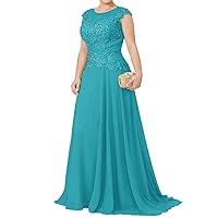 Mother of The Bride Dresses Long Evening Formal Dress Lace Applique Beaded Wedding Guest for Women