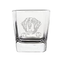 Saint Bernard Crystal Stemless Wine Glass, Whiskey Glass Etched Funny Wine Glasses, Great Gift for Woman Or Men, Birthday, Retirement And Mother's Day