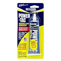 BEACON Power-Tac - The Ultimate All-Purpose Glue with Superior Strength, Low Odor, and Fast 10-Minute Dry Time, 2.5-Ounce