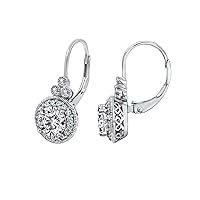 Amazon Collection Platinum or Gold Plated Infinite Elements Zirconia Vintage Drop Earrings