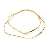 10Pcs Brass Necklace,Flat Brass Necklace Chain,Original Jewelry,Bulk 40cm Gold