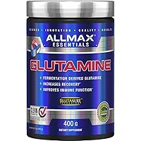 ALLMAX Nutrition L - Glutamine Powder, Muscle Recovery Formula, Gluten Free, Vegan, 400 Grams