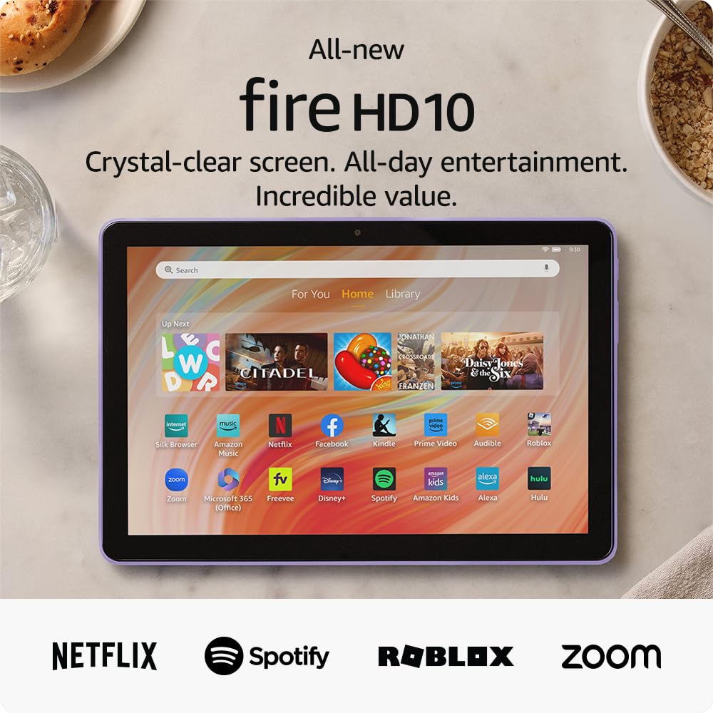 All-new Amazon Fire HD 10 tablet, vivid and light, 10.1