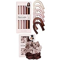 Kitsch Heatless Hair Curler and Satin Hair Scrunchies Bundle with Discount
