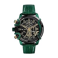 Diesel Griffed watch for men, Quartz/Chronograph Movement with Silicone, Stainless steel or Leather strap