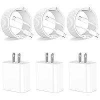 【MFi Certified】iPhone 15 Charger Fast Charging, Redpark 3Pack 20W USB-C Power Type-C Wall Charger Adapter+6FT USB-C to USB-C Charge Cable for iPhone 15 Plus/15 Pro/15 Pro Max/iPad Pro/Air/Mini/AirPods
