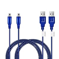 2 Pack 8ft 3DS USB Charger Cable, Play and Charge Power Charging Cord Compatible with Nintendo New 3DS XL/New 3DS/ 3DS XL/ 3DS/ New 2DS XL/New 2DS/ 2DS XL/ 2DS/ DSi/DSi XL