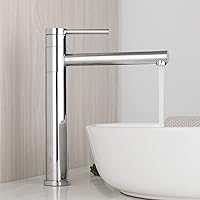 Bathroom Sink Faucet, Chrome Single Handle Vessel Sink Faucet, Bathroom Faucet for Sink1 Hole, Tall Bathroom Faucet for Kitchen RV Vanity Lavatory Sink Mixer Tap