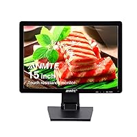 Desktop Touchscreen LCD Monitor - 15-Inch - Capacitance Touch Monitor Black HDMI/VGA