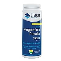 Trace Minerals | Stress-X Magnesium Powder | Stress Relief, Regularity, Relaxation, Sleep, Energy, Muscle Relief | Non-GMO, Gluten Free, and Certified Vegan | Lemon Lime Flavor | 17.6 oz