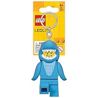 Lego Classic Shark Suit Guy Keychain Light - 3 Inch Tall Figure