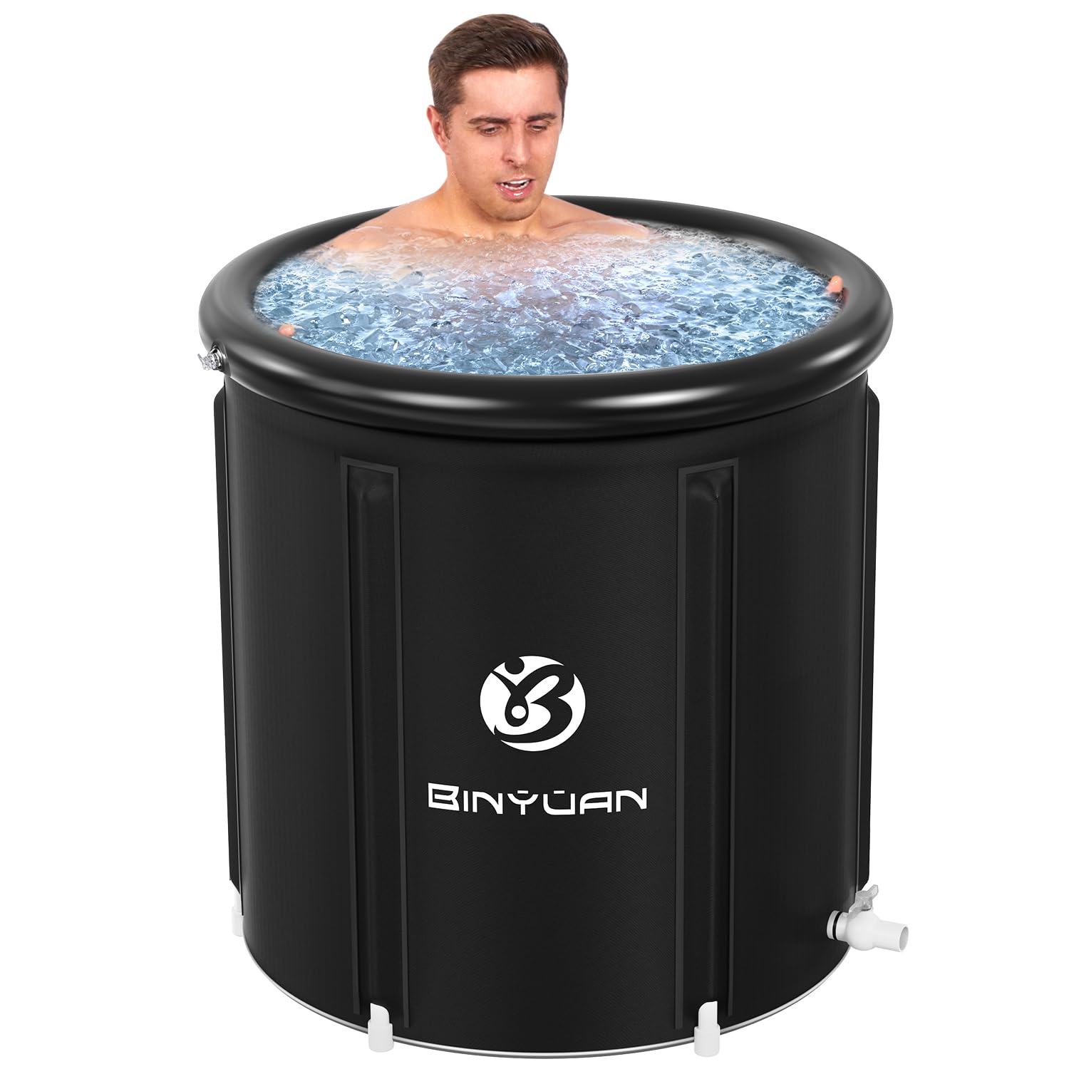 XL Ice Bath Tub for Athletes With Cover 106 Gallons Cold Plunge Tub for Recovery, BINYUAN Portable Ice Bath Plunge Pool Suitable for Family Gardens, Gyms, Arena and Other Cold Water Therapy Training
