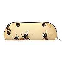 Honey Bee Print Cosmetic Bags For Women,Receive Bag Makeup Bag Travel Storage Bag Toiletry Bags Pencil Case