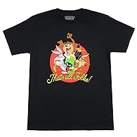 Looney Tunes Mens' Character Circle Logo That's All Folks Adult T-Shirt