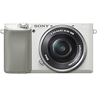 Sony Alpha A6100 Mirrorless Camera with 16-50mm Zoom Lens (White) (International Model)